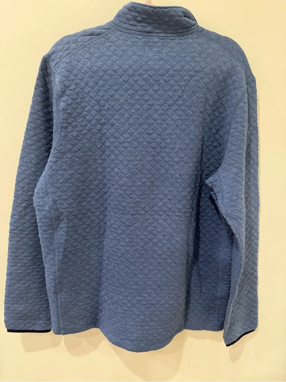 J. Crew Men's Quilted Half-Zip Pullover Sweater - Dusty Blue
